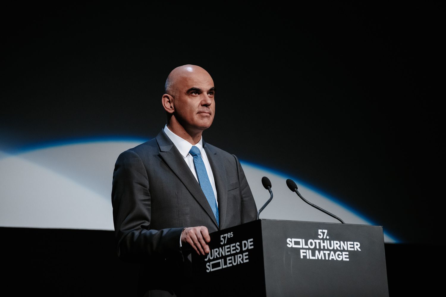 Bundesrat Alain Berset an der Eröffnung der 57. SFT (© module+ / Solothurner Filmtage)