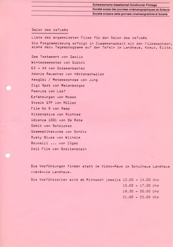 Salon des refusés, 1981